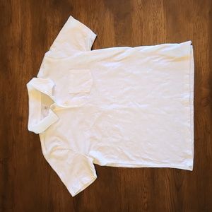 Gap Kids White Jersey Polo Lg